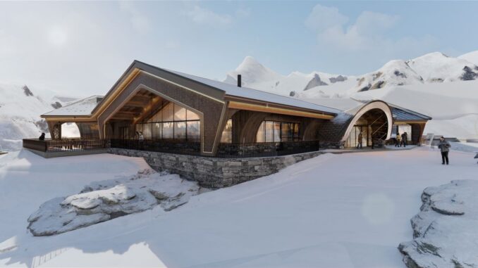 Visualisierung neues Restaurant Gletschermühle am Kitzsteinhorn ©MAB Architekten